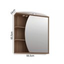 Ver imagem 2 de Espelheira para Banheiro com LED 1 Porta 3 Prateleiras Duna Branco