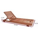 Ver imagem 2 de Espreguiçadeira Ipanema de Madeira para Jardim e Piscina