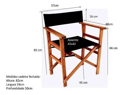 Kit 2 Cadeiras Diretor Cannes Alf78.2 - 5