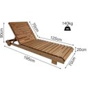 Ver imagem 5 de Kit 2 Espreguiçadeira de Madeira com Colchonetes