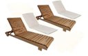 Ver imagem 1 de Kit 2 Espreguiçadeira de Madeira com Colchonetes