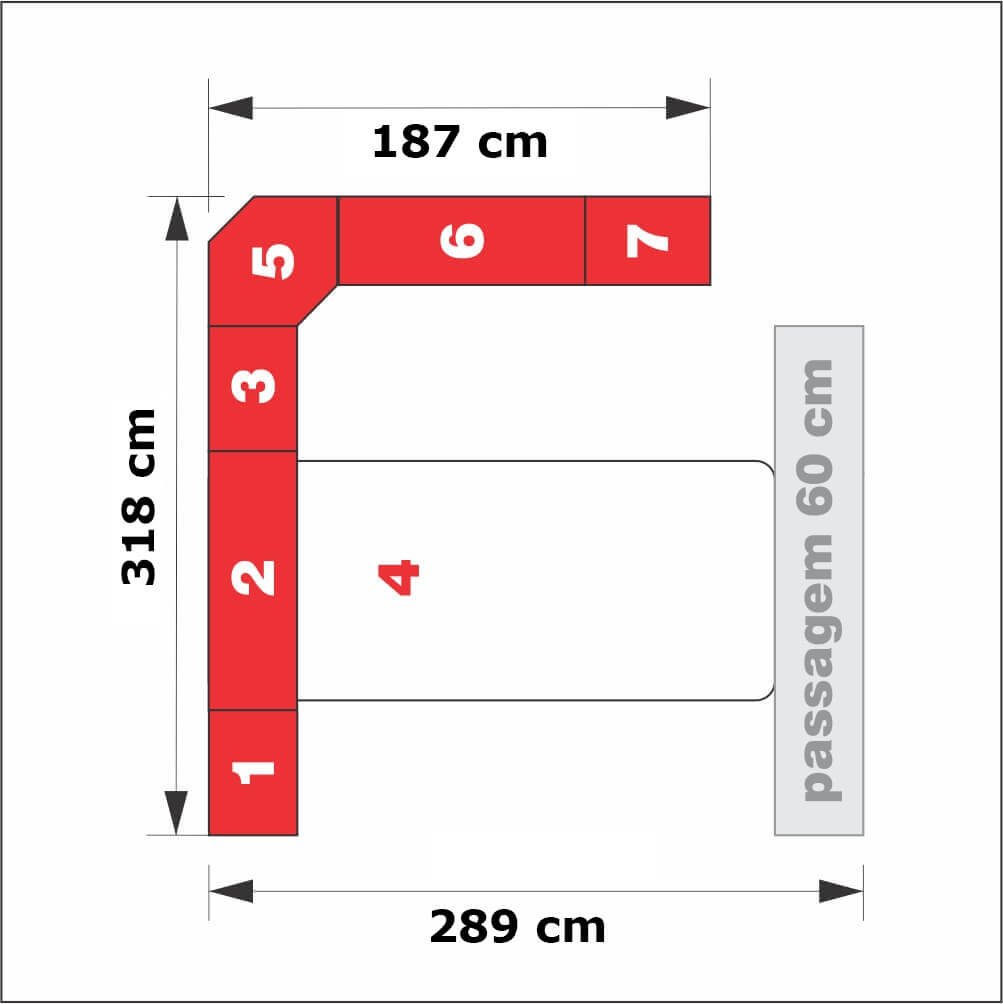 Dormitório Queen Size Completo 1219 Carvalho Claro - 3