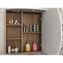 Ver imagem 5 de Espelheira para Banheiro com LED 1 Porta 4 Prateleiras e Nichos Duna Móveis Bosi