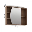 Ver imagem 2 de Espelheira para Banheiro com LED 1 Porta 4 Prateleiras e Nichos Duna Móveis Bosi