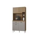 Ver imagem 1 de Armário para Cozinha Kit Duda 90 Cm Damasco Ripado Off White