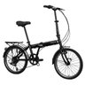 Bicicleta Dobrável em Alumínio Aro 20 6V Shimano - Preto - 1