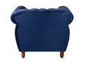 Ver imagem 3 de Poltrona Realeza Chesterfield Cadeira Vintage Decoração Retrô - Suede Azul Marinho