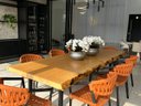 Ver imagem 4 de Mesa de Tronco Pequiá Orgânica Cor Natural com Pés em Aço Carbono Preto 250cm Comp X 100cm Larg