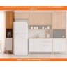 Paneleiro de Cozinha 100%mdf 37cm 2 Portas Divina Mgm Móveis Cinamomo/branco - 5