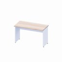 Ver imagem 2 de Mesa Retangular Escritório 120cm X 60cm Pé Painel F5 Office Cor:macadâmia com Branco