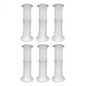 Poste Balizador Luminária Casa Jardim 35cm Branco Kit 6