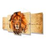 Quadro Decorativo Animais Rosto Leão Tribo Judá Jesus Grande - 4