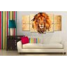 Quadro Decorativo Animais Rosto Leão Tribo Judá Jesus Grande - 3
