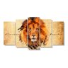 Quadro Decorativo Animais Rosto Leão Tribo Judá Jesus Grande - 1