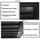 Ver imagem 5 de Porta Alçapão Alumínio Preto | Venezianas Ventiladas | Linha Premium | Atlântica:A=0,60m x L=0,60m