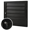 Ver imagem 1 de Porta Alçapão Alumínio Preto | Venezianas Ventiladas | Linha Premium | Atlântica:A=0,60m x L=0,60m
