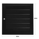 Ver imagem 2 de Porta Alçapão Alumínio Preto | Venezianas Ventiladas | Linha Premium | Atlântica:A=0,60m x L=0,60m