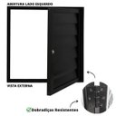 Ver imagem 3 de Porta Alçapão Alumínio Preto | Venezianas Ventiladas | Linha Premium | Atlântica:A=0,60m x L=0,60m