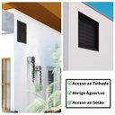 Ver imagem 6 de Porta Alçapão Alumínio Preto | Venezianas Ventiladas | Linha Premium | Atlântica:A=0,60m x L=0,60m