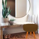 Ver imagem 3 de Puff Decorativo Lavinia Suede Pes Castanho - Ssx Multicoisas - Marrom Rato