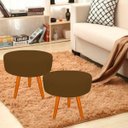 Ver imagem 4 de Puff Decorativo Lavinia Suede Pes Castanho - Ssx Multicoisas - Marrom Rato