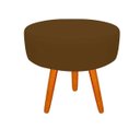 Ver imagem 1 de Puff Decorativo Lavinia Suede Pes Castanho - Ssx Multicoisas - Marrom Rato