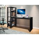 Ver imagem 1 de Mesa Escrivaninha Office com Estante 3 Prateleiras Artemis:preto