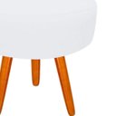 Ver imagem 2 de Puff Decorativo Lavinia Suede Pes Castanho - Ssx Multicoisas - Branco