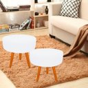 Ver imagem 4 de Puff Decorativo Lavinia Suede Pes Castanho - Ssx Multicoisas - Branco