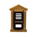 Ver imagem 1 de Protetor Interfone Colonial Alumínio Fundido Ouro 4x10x19cm