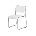 Ver imagem 1 de Cadeira Escritório Interlocutor Dakar Branca Base Fixa Cromada
