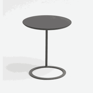 Mesa de Apoio Toms - Tampo Laqueado - Base Aço Carbono - Altura 45cm