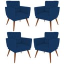 Ver imagem 1 de Kit 4 Poltronas Nina com Capitone - Azul Marinho