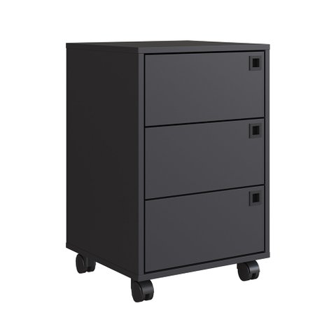 Gaveteiro Roma - Preto Mettamobili