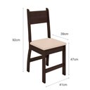 Ver imagem 4 de Kit 2 Cadeiras para Sala de Jantar Milano Fosco-Poliman - Amêndoa / Savana