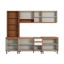 Ver imagem 3 de Cozinha Completa Venaly 13 Portas 2 Gavetas com Vidro CEC173 Cinamomo/Off White - Henn