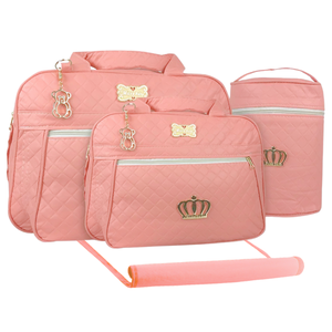 Kit Bolsas Maternidade Mave Baby Coroa Exclusive Rosé
