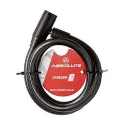 Cadeado 1,0mx12mm Espiral com Chave Preto Absolute - 1