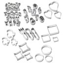 Ver imagem 1 de Kit Moldes Cortador 54 Pçs Biscoito Massas Inox Moda do Chef