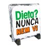 Quadro De Pedra Engraçado Dieta Nunca Nem Vi - 1