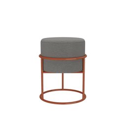 Puff Redondo Iron Argola Cinza Cobre/cinza - 4