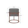 Puff Redondo Iron Argola Cinza Cobre/cinza - 5