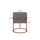Ver imagem 5 de Puff Redondo Iron Argola Cinza Cobre/cinza