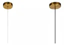Ver imagem 4 de Lustre Pendente Jabuticaba 5 Globos Vidro Espiral Molecular Dourado Bivolt