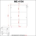 Ver imagem 5 de Conjunto Escritório Com Mesa 1 Gaveta e 2 Armários Com Chave Cor: Amêndoa com Preto