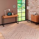 Ver imagem 6 de Conjunto Escritório Com Mesa 1 Gaveta e 2 Armários Com Chave Cor: Amêndoa com Preto