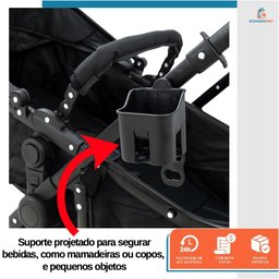 Carrinho de Bebe Passeio Reversível Moises Baby Style Wonder 15kg Dobravel Compacto Confortavel Ajus - 9