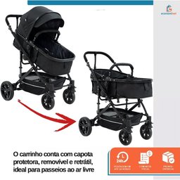 Carrinho de Bebe Passeio Reversível Moises Baby Style Wonder 15kg Dobravel Compacto Confortavel Ajus - 2