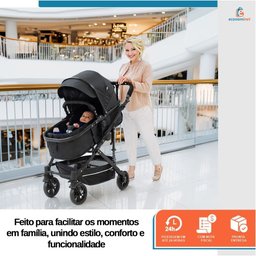 Carrinho de Bebe Passeio Reversível Moises Baby Style Wonder 15kg Dobravel Compacto Confortavel Ajus - 10
