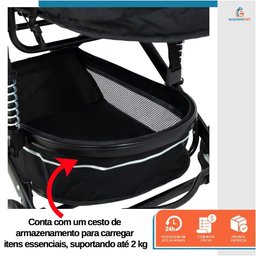 Carrinho de Bebe Passeio Reversível Moises Baby Style Wonder 15kg Dobravel Compacto Confortavel Ajus - 8